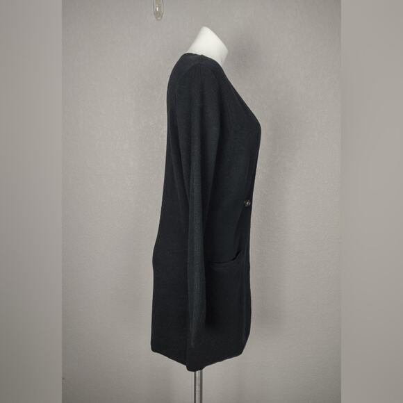 J Crew Mercantile Collarless Blazer Black Cardigan Size XS - Picture 3 of 15